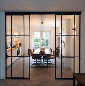 ประตูบาน<span class=keywords><strong>เลื่อน</strong></span>กระจกอลูมิเนียมอัลลอยด์กลางแจ้งทันสมัยพร้อมผิวเหล็กดีไซน์ขนาดใหญ่สำหรับการเข้าถึงมุ้งลวด - Product Image 2