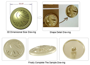 Hải Quan Kim Loại Logo Nhà Sản Xuất Kẽm Hợp Kim Brass Vàng Botones Corazon Hollow out Trắng Tim Shank Nút Cho Quần Áo - Product Image 5