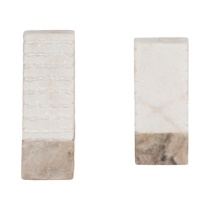 Fermalibri in Marmo Bicolore a Forma di Piramide, Decorazione Moderna per Libreria, Accessori Versatili per Libri - Product Image 4