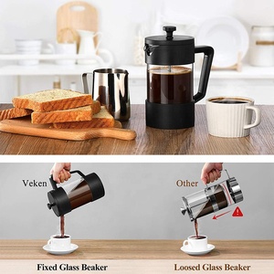 Cafetera Francesa Portátil de 600ml/800ml, Prensa Francesa de Vidrio para Viajes y Camping, Accesorios para Café, Té y Espresso - Product Image 4