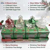 Jouets anti-stress Arbre de Noël à paillettes liquides, jouet à presser, cadeau de fête de Noël, jouet sensoriel anti-stress, décoration, vente en gros