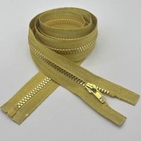 5 #   Fermeture éclair en résine à glissière ouverte dorée et argentée pour sacs, vêtements, chaussures, textiles de maison