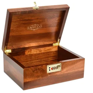 Wholesale Factory Custom New Wooden Box With Lock Vintage Wooden Box