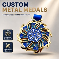 Médaille personnalisée en alliage de zinc plaqué or 3D, émail, certifiée ISO, récompense sportive, logo personnalisé, échantillonnage rapide, vente en gros directe d'usine, OEM