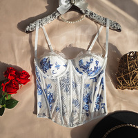 Tank Top Kasual Berenda Baru, Kamisol Gaya Hot Girl, Atasan Korset Vintage