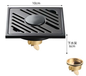 Nuovo Design in acciaio inox pistola 304 grigio ottone <span class=keywords><strong>bagno</strong></span> <span class=keywords><strong>lavandino</strong></span> <span class=keywords><strong>scarico</strong></span> a pavimento lavatrice acqua griglia di <span class=keywords><strong>scarico</strong></span> - Product Image 3