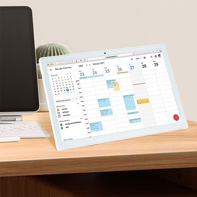 Custom 15.6 Inch Digital Smart Calendar Touch Screen Wall Mounted Interactive Display Family Schedules Digital Calendar