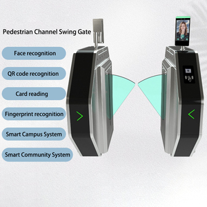 Thông minh RFID kiểm soát truy cập thép không gỉ IP54 bảo vệ Flap rào cản cửa quay với động cơ không chổi than và chống tailgating - Product Image 3