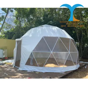 Gazebo-tienda de campaña impermeable, carpa tipo domo Geodésica con conectores de cúpula geodésica de 8m