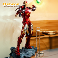 Maßgefertigte Hochwertige Iron Man Figur, Superhelden-Statue aus Fiberglas, Mark 7, 110cm Iron Man Skulptur