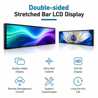 Alışveriş Merkezi Girişi Çift Ekranlı Çift Taraflı Uzatılmış Bar LCD Ekran Asılı Reklam Dijital Tabela WiFi Android İç Mekan