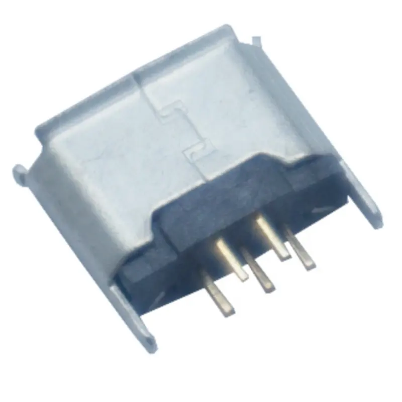 5 Pin Straight DIP Type B Hemming Female Micro USB Connector