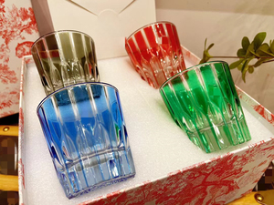 Juego de Cuatro Copas de Whisky y Vino de Cristal Austriaco con Diseño Clásico de Vetas Verticales, Elegantes Copas para Vino Tinto - Product Image 3
