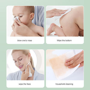 Serviettes jetables douces pour le visage, texture perlée, sans agents fluorescents, serviettes de bain pour un nettoyage en profondeur, pour le visage, les bébés et les cosmétiques, SY786 - Product Image 6