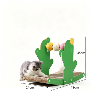 Griffoir vertical en carton épais en forme de cactus, avec noyau remplaçable, idéal <span class=keywords><strong>pour</strong></span> les foyers multi-chats – Offre spéciale - Product Image 6