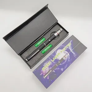 Yeşil lazer 2in1 yıldız lazer ışığı tek nokta hediye kutusu ve AAA piller için kedi interaktif oyun lazer işaretçi ile st