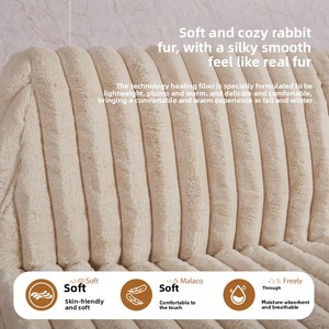 Fauteuil Nid de Lapin Unique en Tissu Moderne pour Salon, Entièrement en Mousse, Roulé sous Vide, Housse Amovible et Lavable, Design Tendance - Product Image 3