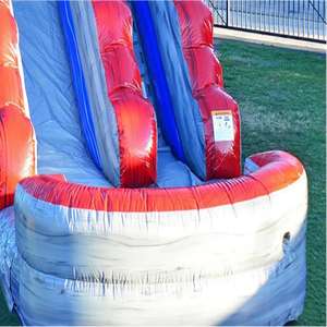 Toboggan <span class=keywords><strong>aquatique</strong></span> gonflable commercial gris marbré et rouge pour enfants et adultes – Idéal pour la <span class=keywords><strong>location</strong></span> estivale en extérieur – Offre spéciale - Product Image 5