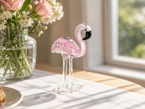 Adorno de Mesa de Cristal de Murano Hecho a Mano, Figura de Colibrí Colorida, Decoración Moderna Art Deco - Product Image 3
