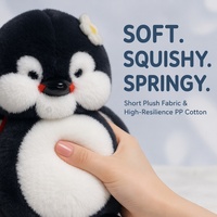 Peluche Pingouin Gentoo Doux, Jouet en Peluche Courte, Rembourrage Coton PP, Pattes en PU Stables, Plusieurs Tailles, Cadeau Câlin pour Enfants