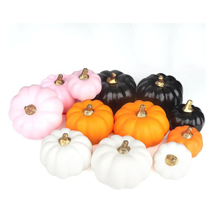 Citrouilles artificielles en vrac, 12 pièces, tailles et couleurs assorties, citrouilles en mousse pour la récolte, l'automne, Halloween, Noël, respectueuses de l'environnement - Product Image 1
