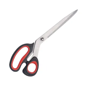 不锈钢面料缝纫剪刀，带柔软手柄，用于制衣服装面料剪刀裁缝剪刀