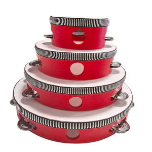 Instrumentos Musicales de Madera, Tambor de Mano, Juguete Educativo para Actuaciones de <span class=keywords><strong>Danza</strong></span> <span class=keywords><strong>Infantil</strong></span>, Juego de 6 Panderetas de Diferentes Tamaños - Product Image 2