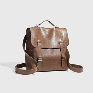Casual Business Woman's <b>Large</b> Capacity <b>Leather</b> Rucksack Vintage Handheld Travel <b>Backpack</b> Tanjing - Product Image 6