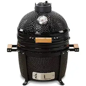 Customize Bbq Outdoor Cooking Charcoal Grill With Cart And Side Shelves Big Kamado 15inch Grill Barbecue