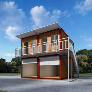 Vente en gros mobile blanc personnalisé 2 3 4 chambres à coucher et sol de bain maison conteneur d'habitation préfabriquée portable ensemble avec porte en verre - Product Image 1