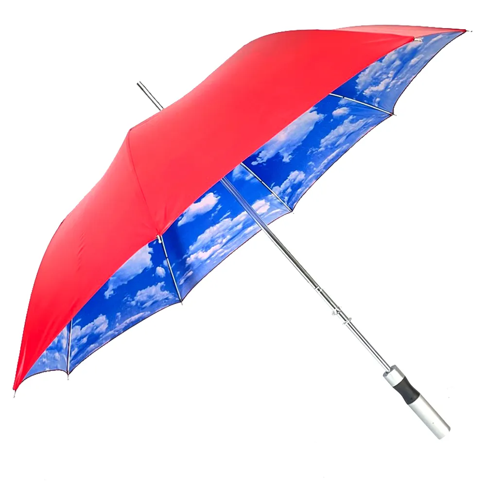 オビダクリエイティブスカイブルースーパーパラソル抗紫外線女性サンシェード赤外スカイブルー内側女性用傘