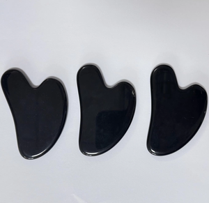 Pierre de massage pour le visage en jade noir obsidienne naturelle pour éliminer les cernes - Product Image 6