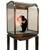Vitrine d'angle en verre personnalisée de luxe pour bijouterie, avec éclairage LED, idéale pour l'affichage de bijoux professionnels