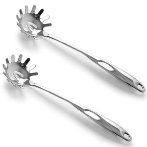 Stainless Steel <b>Pasta</b> Scoops Long Handle S Type Hollow Handle For Noodle Straining Kitchen Cooking <b>Tools</b> - Product Image 1