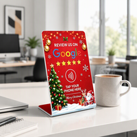 Carte NFC NTAG213 en PVC avec design personnalisé pour avis Google, support de promotion pour café, boulangerie, événements de fin d'année - Tappez pour laisser un avis