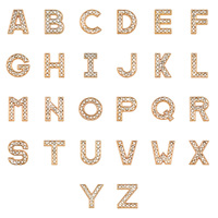 Breloques de sabot en métal doré et argenté en forme de lettres, accessoires de décoration de chaussures en gros, boucles pour lettres anglaises A-Z, breloques de chaussures