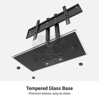 Support de bureau grand écran avec base en verre, 70kg robuste, VESA 670x400mm Max, convient aux moniteurs 42-80 ", approvisionnement direct d'usine