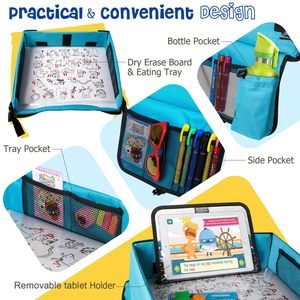 Muestra Gratuita de Bandeja de Viaje para Niños con Pizarra de Borrado en Seco, Bandeja de Actividades, Cómodo Organizador Educativo para Asiento de Coche para Niños Pequeños - Product Image 2