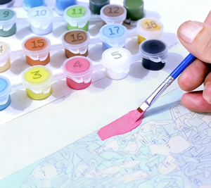 Ensemble de peinture par numéros sur toile en gros avec pinceau et peinture pour la peinture à l'huile - Product Image 4