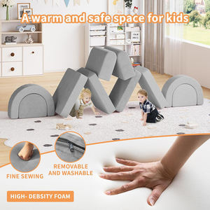 โรงงานโยโบ ชุดโซฟาเด็กแบบ<span class=keywords><strong>ป</strong></span>ระกอบได้ 10 ชิ้น โซฟา<span class=keywords><strong>ป</strong></span>ูพื้นสำหรับเด็กและบล็อกโฟมสำหรับเล่นสำหรับเด็กชายและเด็กหญิง ชุด 10 ชิ้น - Product Image 3