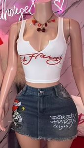 C1909 consegna rapida estate all'ingrosso moda Designer stampato donna gonna in Denim 2 pezzi Set - Product Image 6