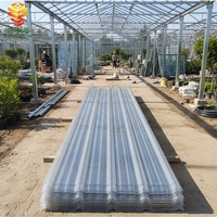 Plaques de toiture en fibre de protection solaire, feuilles transparentes pour serres, panneaux en plastique ondulés, plaques en polycarbonate transparentes