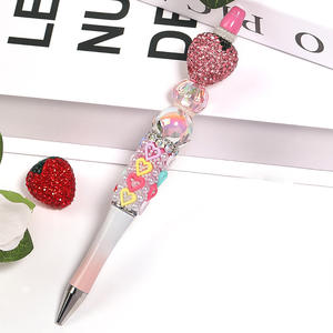 New Arrival Love Shape Pearl Beaded <b>Pen</b> Heavy Industry Pearl Diamond Ballpoint <b>Pen</b> High Profile Luxury Manual Burst <b>Pen</b> - Product Image 3