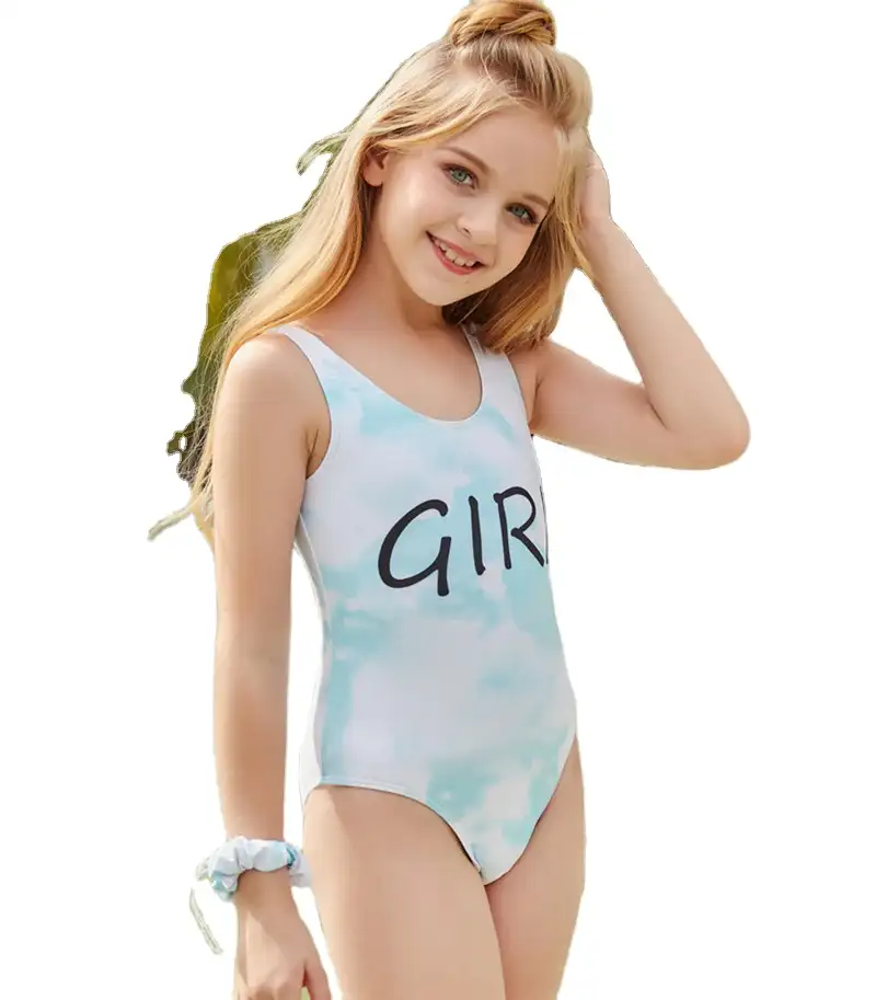 Детские и подростковые слитные купальники, спортивный пляжный купальный костюм, купальник для девочек