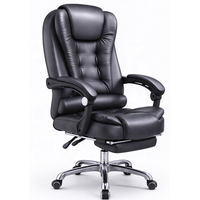 Chaise de bureau motorisée relevable avec repose-pieds, chaise pivotante moderne en cuir rose, fauteuil inclinable de direction luxueux, siège relevable