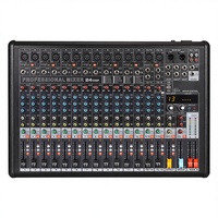Console de mixage audio professionnelle GMK A16 à 16 canaux, en métal et en plastique, alimentée, pour les spectacles sur scène et les DJ