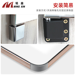 Herrajes para Puertas de Armario con Bisagras Ming Xin, Aleación de Aluminio, Color Oro Champán, Plata, Blanco, Doble Amortiguador, Instalación en Riel - Product Image 1
