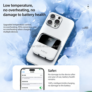 Batterie Li-Polymère 10000 mAh <span class=keywords><strong>en</strong></span> Gros Usine, Mini Power Bank Ultra Mince Portable Double USB avec Charge Rapide et Câble Intégré - Product Image 3