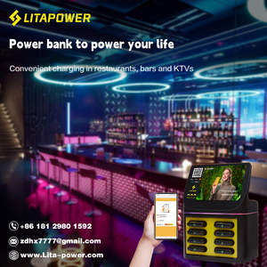 Bornes de recharge de téléphones portables, partage de batteries externes, 8 emplacements avec écran LCD, distributeur automatique de batteries, <span class=keywords><strong>location</strong></span> de chargeurs portables - Product Image 3
