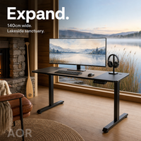 Station de travail électrique AOR réglable en hauteur, en bois, certifiée RoHS, surface en PVC durable, multifonctionnelle, vente en gros pour usine